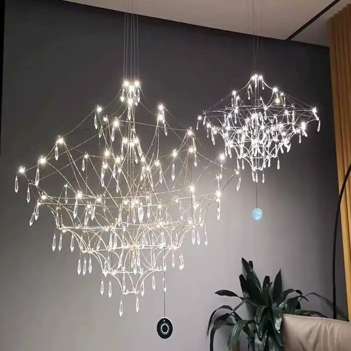 Mira Quasar-Lampe LED Suspendue en Clip localité au Design de Ludéviation Chromé
