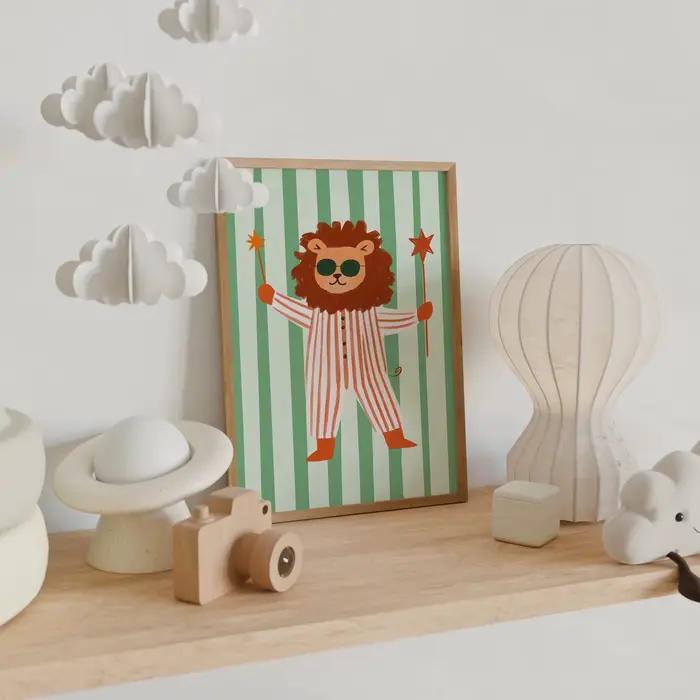 Yoga léopard éléphant Lion mur Art pépinière Safari Animal imprimé bébé chambre décor enfants Jungle Art