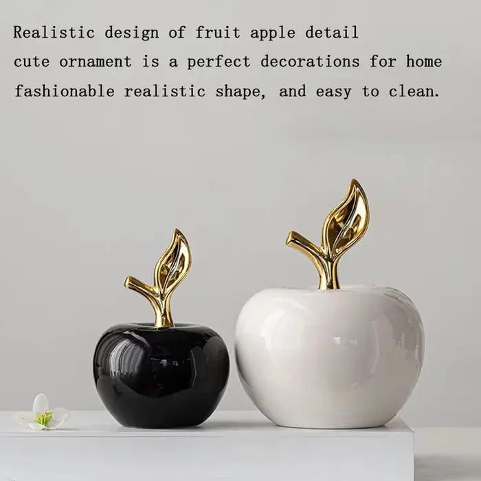 Classique Style européen en céramique mignon drôle noël fruits ornement maison chambre Figurines artisanat bureau décor Statues Sculpture