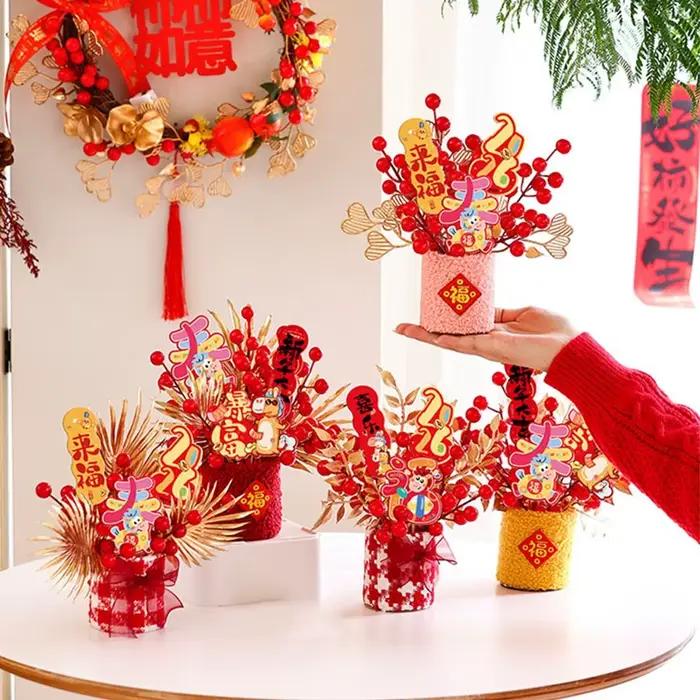 Décoration porte-bonheur traditionnel en style chinois pour fêtes du nouvel an et occasions spéciales