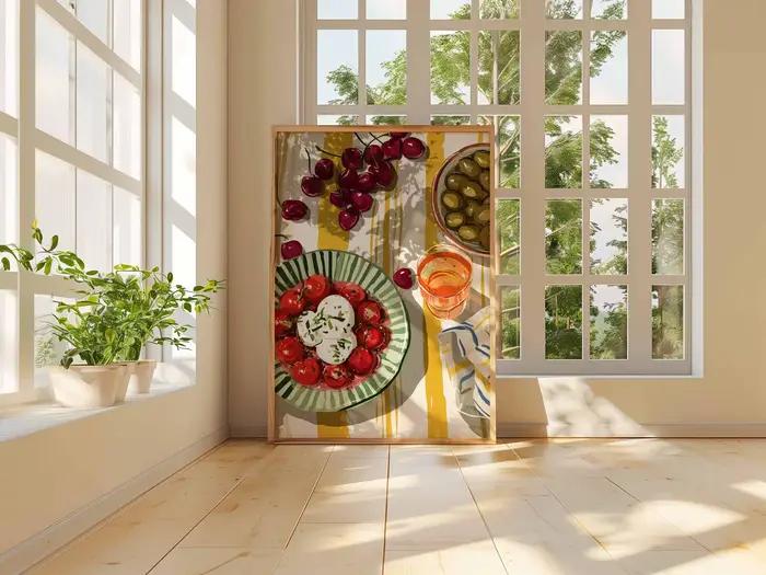 Impression sur toile de cuisine méditerranéenne
