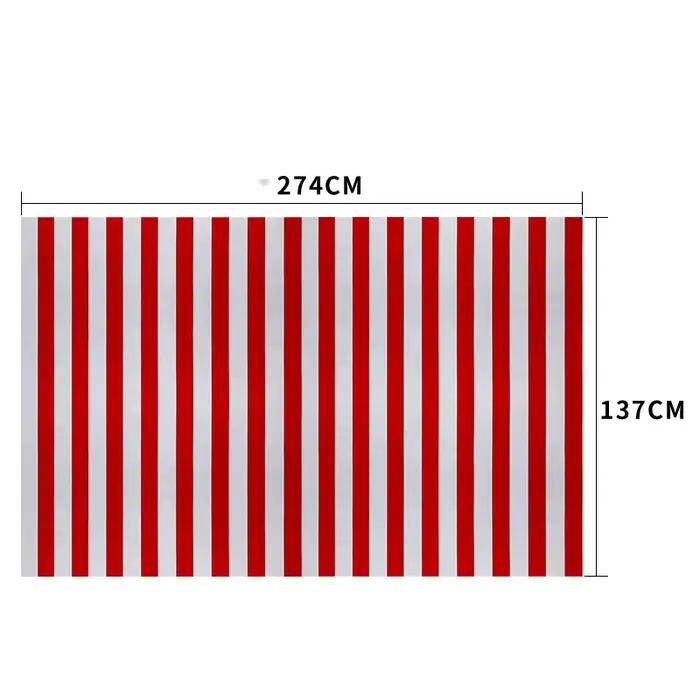Nappe jetable à rayures rouges et blanches de noël