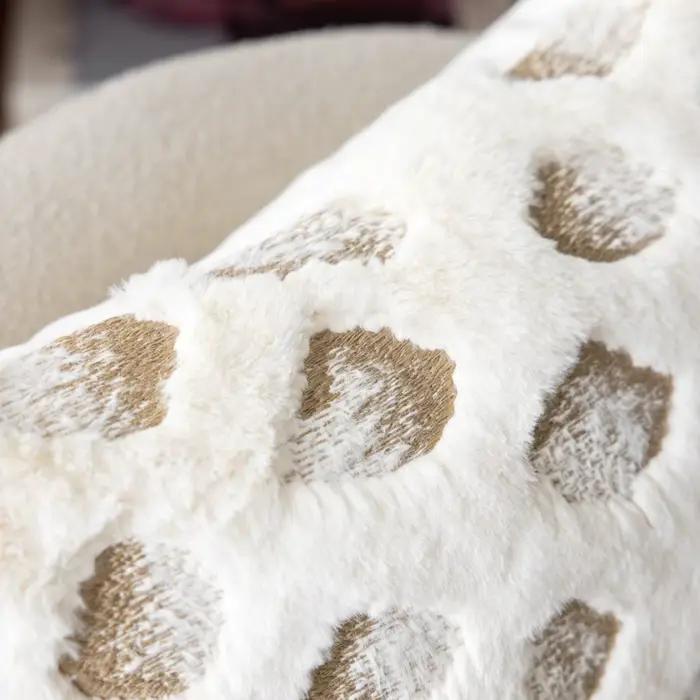 Juste de Coussin de Luxe en Fourrure Artificielle