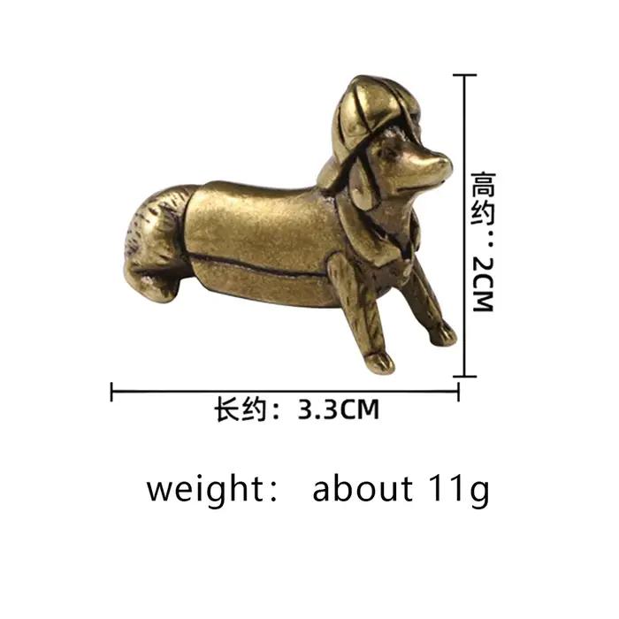 Figurines décoratives en laiton pour chien de compagnie