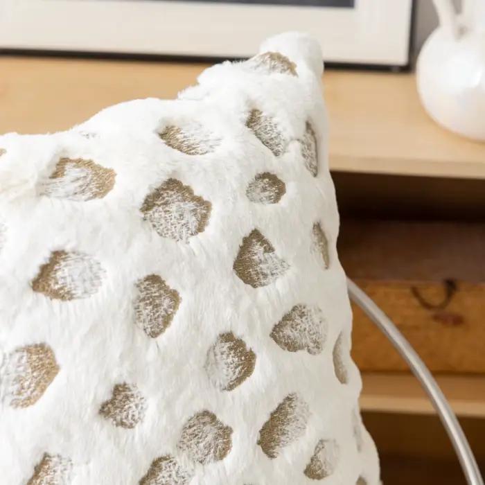 Juste de Coussin de Luxe en Fourrure Artificielle