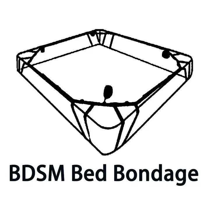 Sangles de lit à quatre coins BDSM, accessoires de bondage de lit, jouets sexuels, menottes, contraintes, poignets, fétiche, couples adultes, 7.0