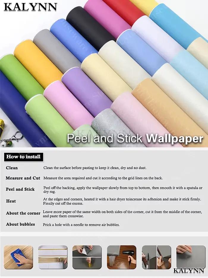 Papier peint bleu ciel KALYNN autocollant résistant à l'eau pour salons et chambres d'enfants occasions spéciales