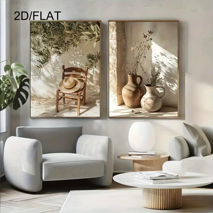 Tableaux sur toile méditerranéens sans cadre représentant des oliviers pour décoration murale chambre salon occasions spéciales