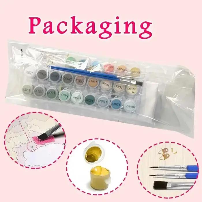 Kit de peinture par numéros DIY 40x50cm, fleurs, artisanat, toile à peindre, peinture par numéros pour décorations intérieures