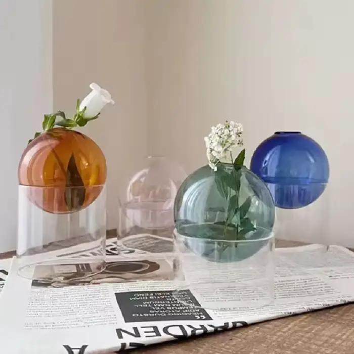 Vase en verre sphéroïdal créatif