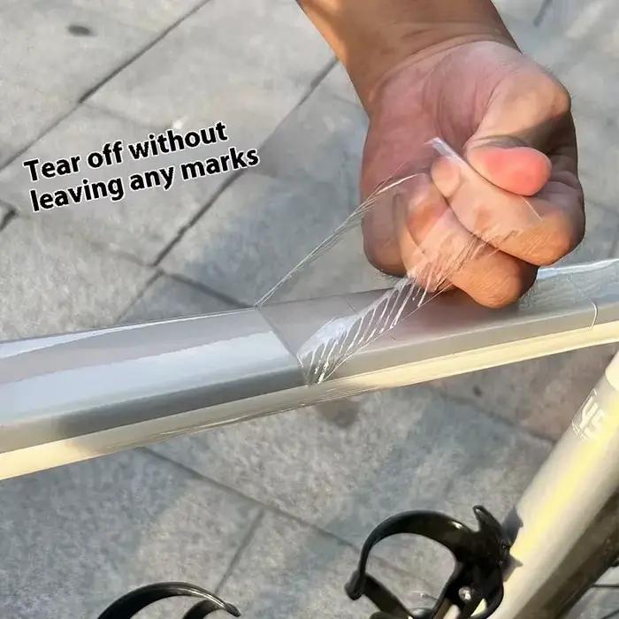 Film de protection de cadre anti-rayures - Autocollant transparent pour cadres de vélos de route et de montagne