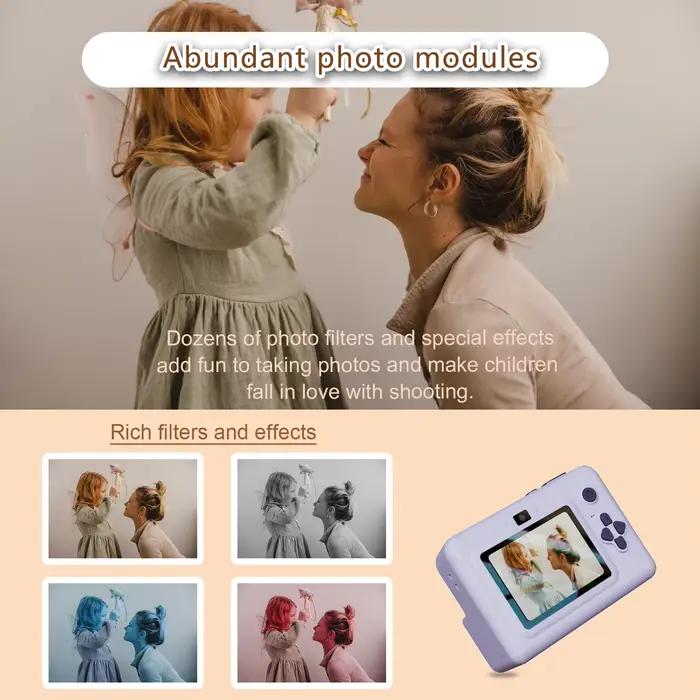 Appareil photo numérique pour enfants pour la photographie Mini imprimante Portable thermique impression instantanée Photo enfants caméra 2.8 pouces HD vidéo jouet cadeaux