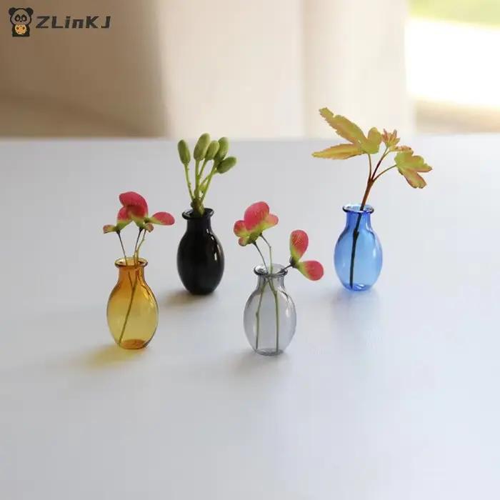 Mini Vase en Verre Aimant de Réfrigérateur Créatif 3D