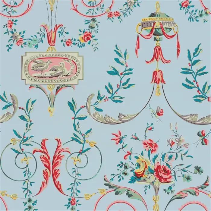 Papiers peints floraux rétro français personnalisés pour salon