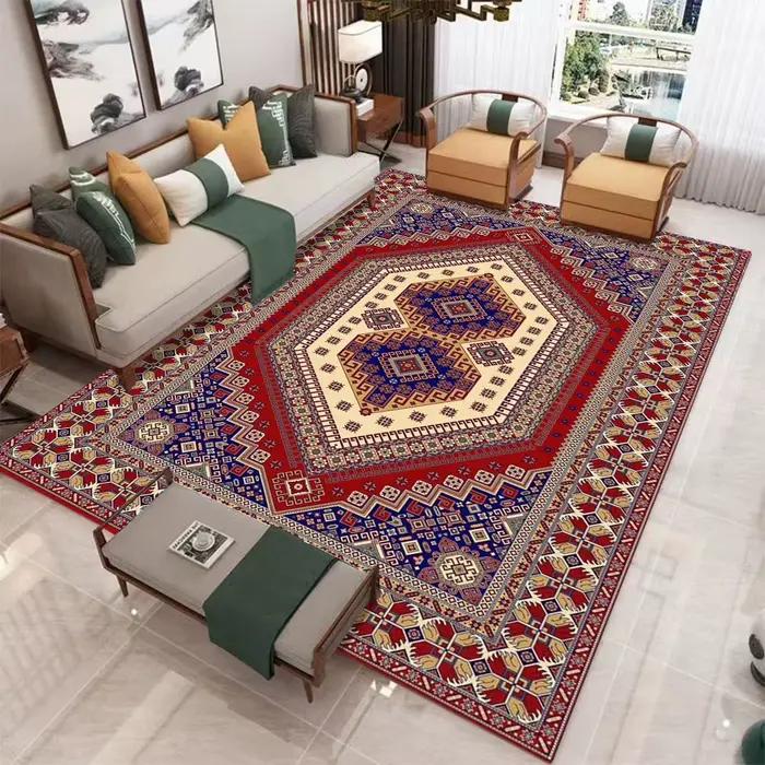 Tapis rouge oriental tapis de style vintage persan pour salon tapis rouge surdimensionné couloir coureur entrée paillasson traditionnel