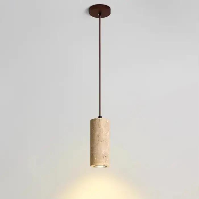 Lampe en travertin jaune