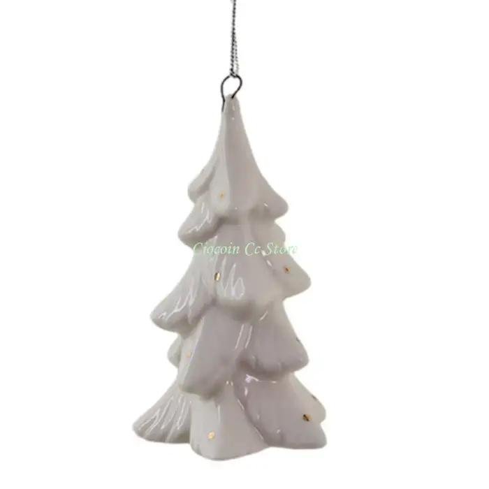 X90F – ornement noël décoratif en céramique blanche