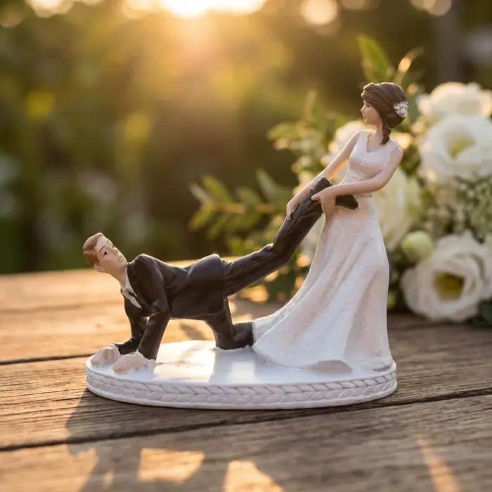 Sculpture de mariés en résine moderne pour célébrer l'amour occasions spéciales anniversaires mariage saint valentin cadeau unique
