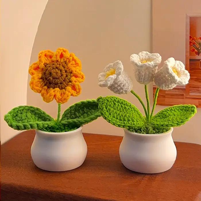 Bouquet de tournesol au Crochet fait à la main