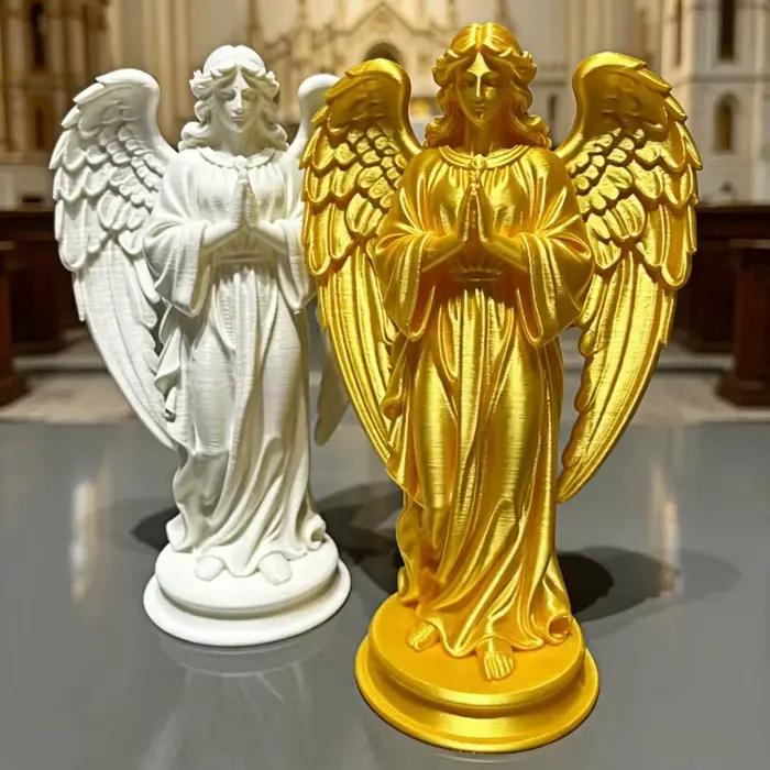 Statue d'ange priant imprimée en 3D