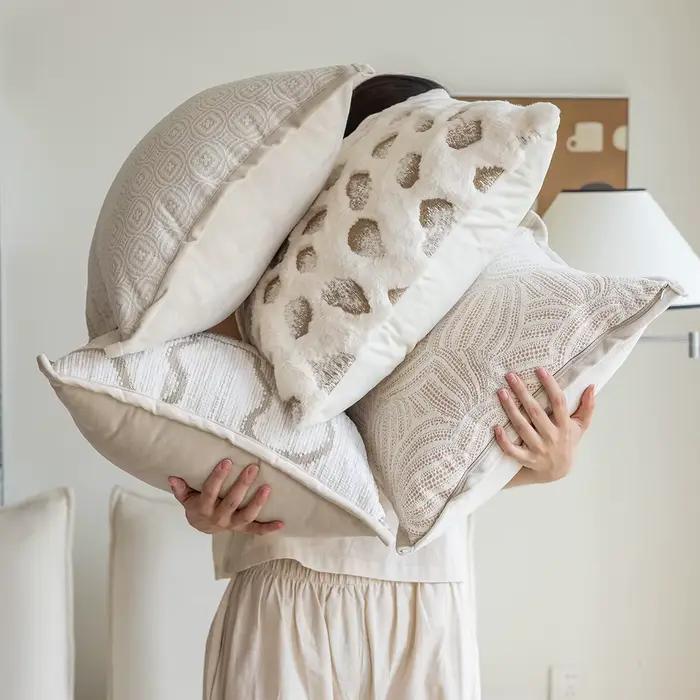 Juste de Coussin de Luxe en Fourrure Artificielle
