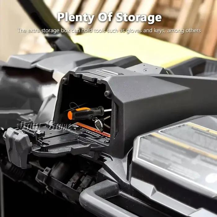 Support de tablette pour appareil électronique, boîte de rangement noire, accessoires UTV, Commander MAX, Maverick Trail, MAVERICK dehors 800, 1000 R