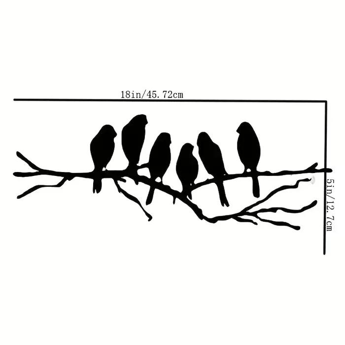Décoration murale moderne en métal avec branches d'oiseaux, art mural, chambre de garçon et de fille, décor de chambre maternelle, corrigé par décoration murale