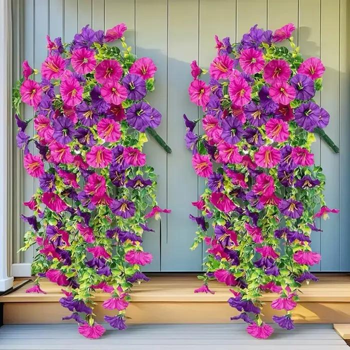 Décoration murale suspendue artificielle fleur fil pour maison jardin mariage anniversaire baby shower fêtes extérieures polyvalentes