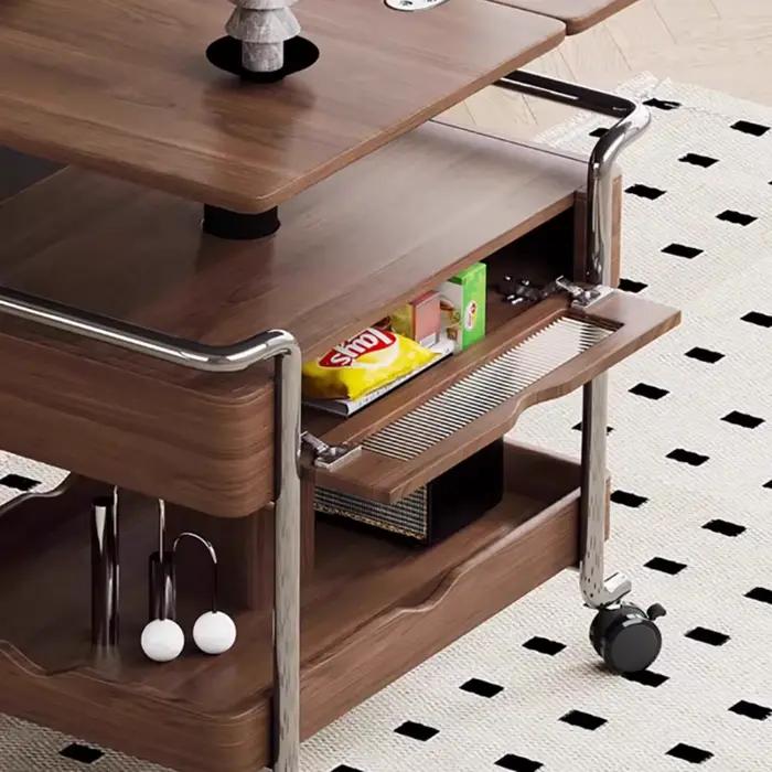 Tables basses multifonctions modernes sur roulettes rangement
