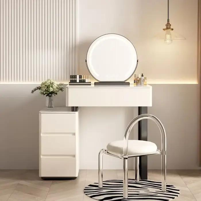Table de vanité de chambre moderne organisateurs nordiques rangement Table de vanité de filles Style européen Tocador Maquillaje meubles de maison
