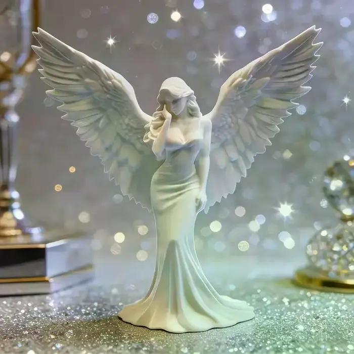 Statue d'ange priant imprimée en 3D