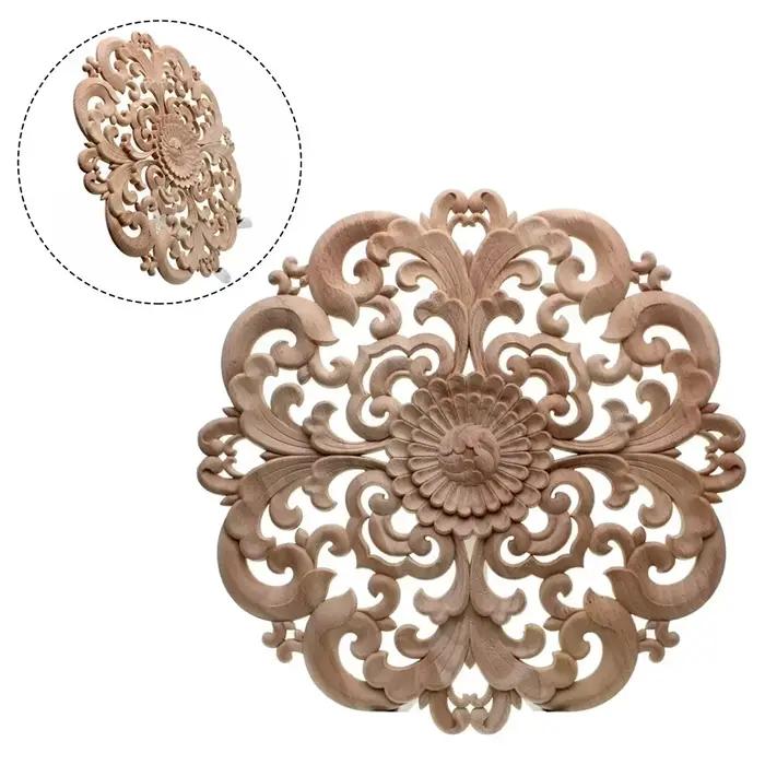 Décalcomanie de sculpture sur bois élégante pour décoration murale ou meuble intérieur occasions spéciales