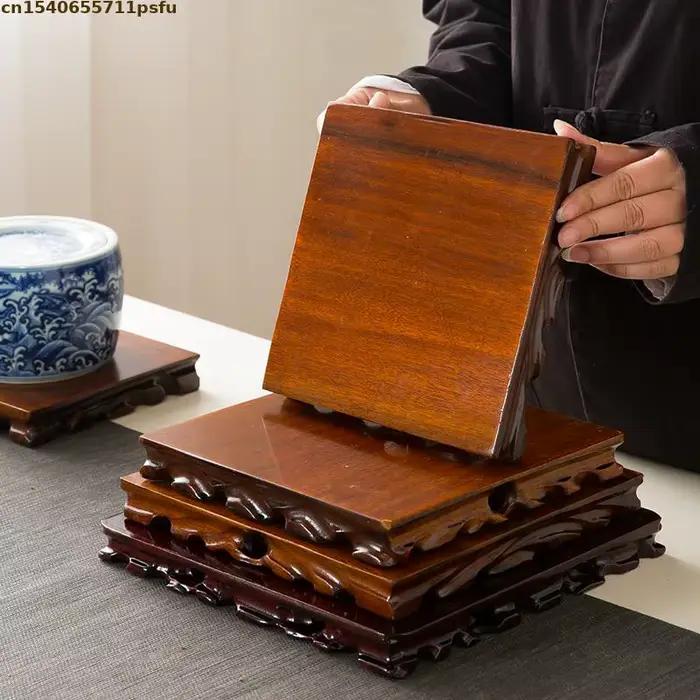 Base en bois chinois traditionnel pour figurines et décorations à offrir pour la maison et les occasions spéciales