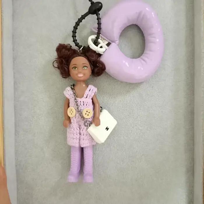Bibelots mignon poupée sac à dos pendentif suspendu ornement bricolage changement de vêtements et sac à cheveux charme