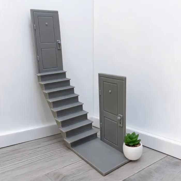 Mini-escalier miniature pour dioramas et scènes de maison de poupée