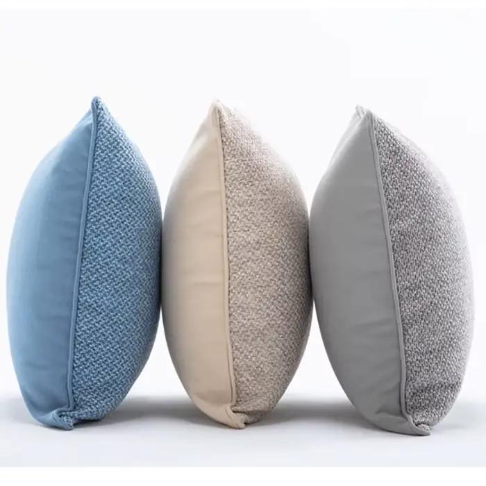 Juste de coussin en lin de coton monochrome nordique