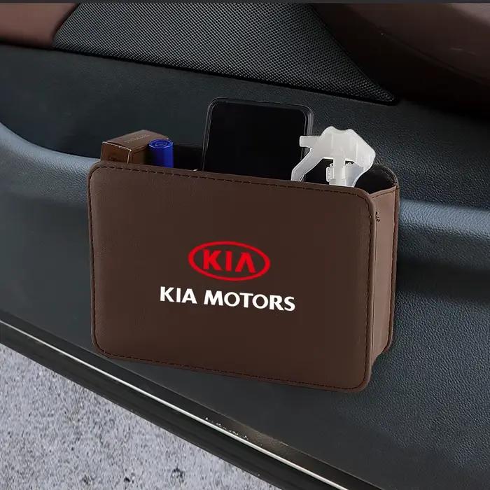 Accessoires de voiture porte latérale siège arrière organisateur boîte sacs de rangement en cuir pour KIA Rio Ceed Sportage Cerato Sorento Picanto Optima
