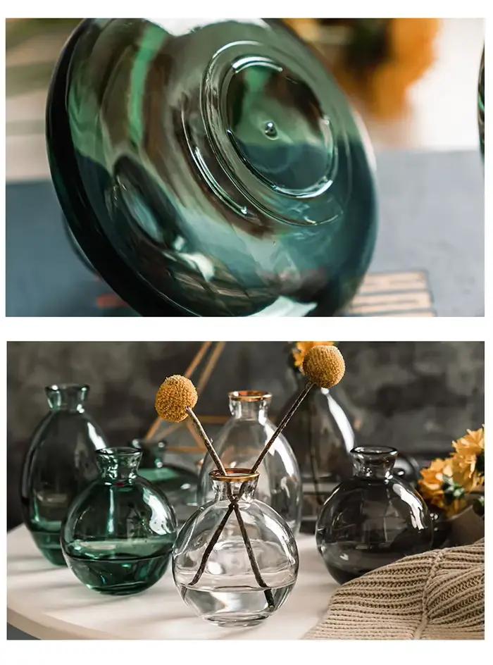 Ensemble de Mini Vase créatif en verre Transparent