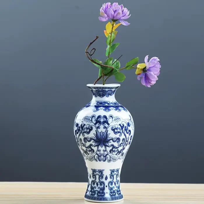 Vase en porcelaine Antique bleu et blanc