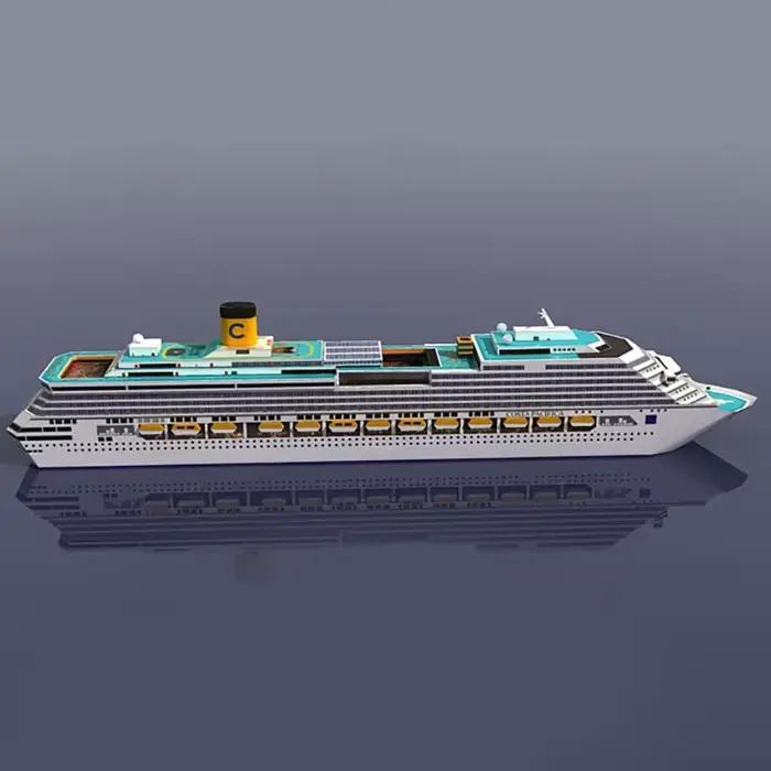 Modèle de bateau de croisière en papier, modèle 3D de bateau de croisière, puzzle DIY, artisanat en papier, jouet