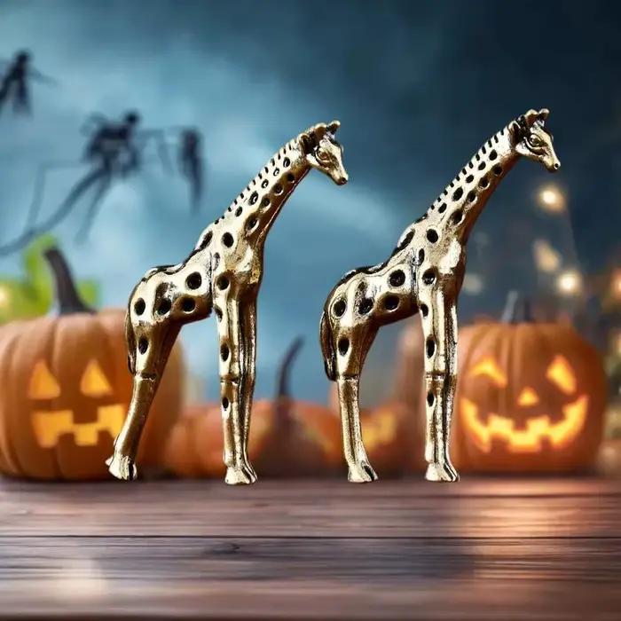 Statuette miniature girafe vintage résine ornement décoration bureau figurine thé occasion spéciale装饰