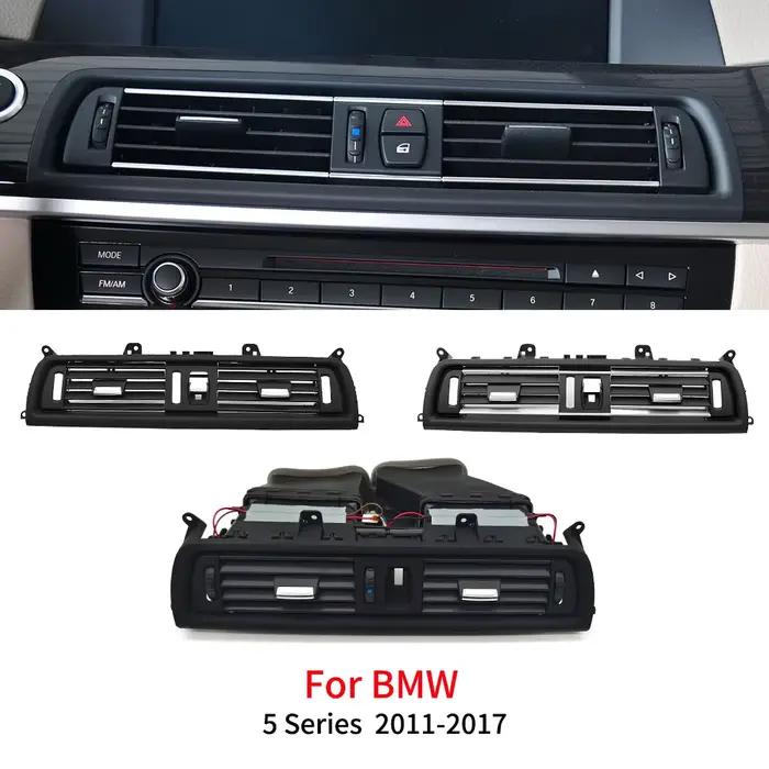 Grille de tableau de bord de console avant de voiture, climatiseur AC, accessoire d'aération, BMW Série 5, 520, 523, 525, 528, 535i, 2011-2017, F10, F11