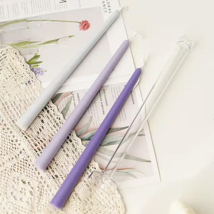 Moule à bougie à tige longue de 30cm, fournitures de fabrication de bougies parfumées faites à la main, Kit de moule en plastique acrylique, outil de moulage de bougies de décoration de la maison