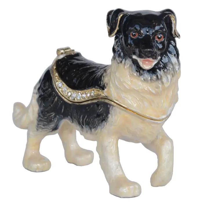 Boîte à souvenirs de bibelots de chien Border Collie