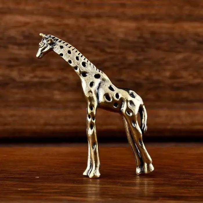 Statuette miniature girafe vintage résine ornement décoration bureau figurine thé occasion spéciale装饰