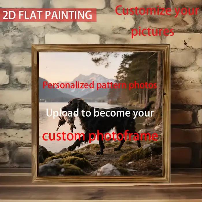 Personnalisation de photos personnalisées, peintures sur cadre en bois, photos à motifs personnalisés, décorations murales en bois de style campagnard, g parfait