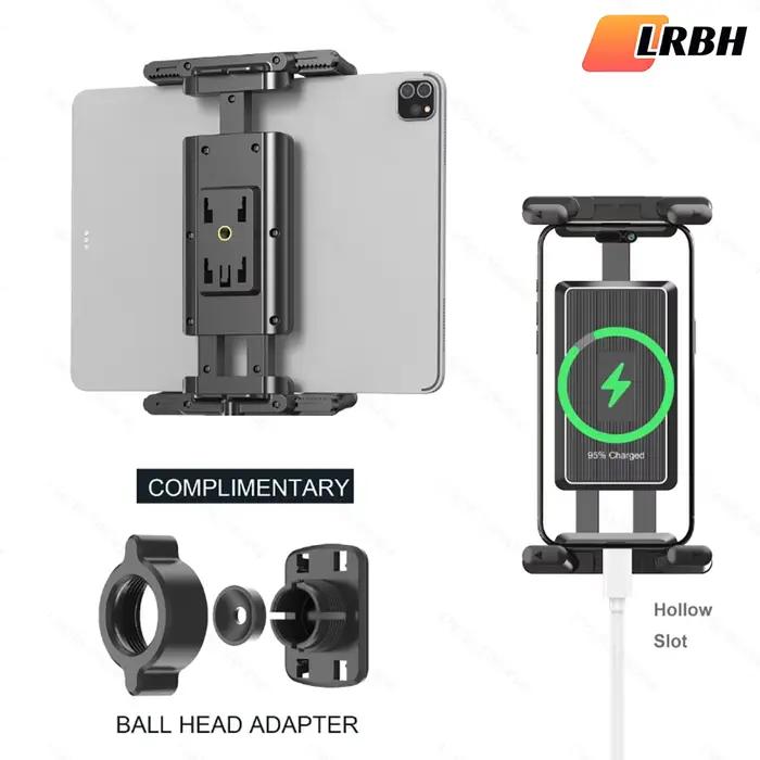 Trépied de support de tablette, accessoires pour téléphone Portable iPad, fixateur de Clip universel, prise de vue horizontale et verticale Portable