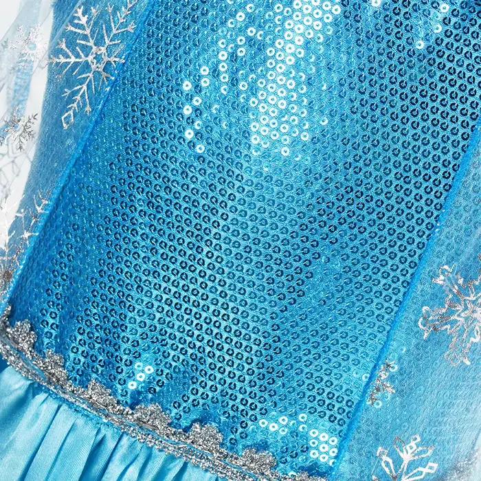 Robe Elsa pour filles, longue robe en maille Elsa, Costume de carnaval reine des neiges, robe Cosplay, robe de bal pour fête d'anniversaire