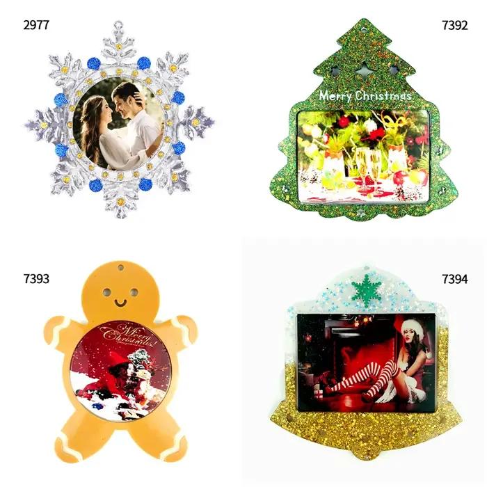 Cadre Photo de noël en résine époxy, moule en Silicone, moule de moulage pour bricolage, fournitures de forme artisanale, décoration de maison, fabrication de cadeaux