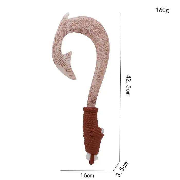 Accessoire de cosplay dessin animé Moana, hameçon de Maui lumineux, accessoires de jeu de rôle pour enfants, jouet pour fête d'anniversaire d'enfant